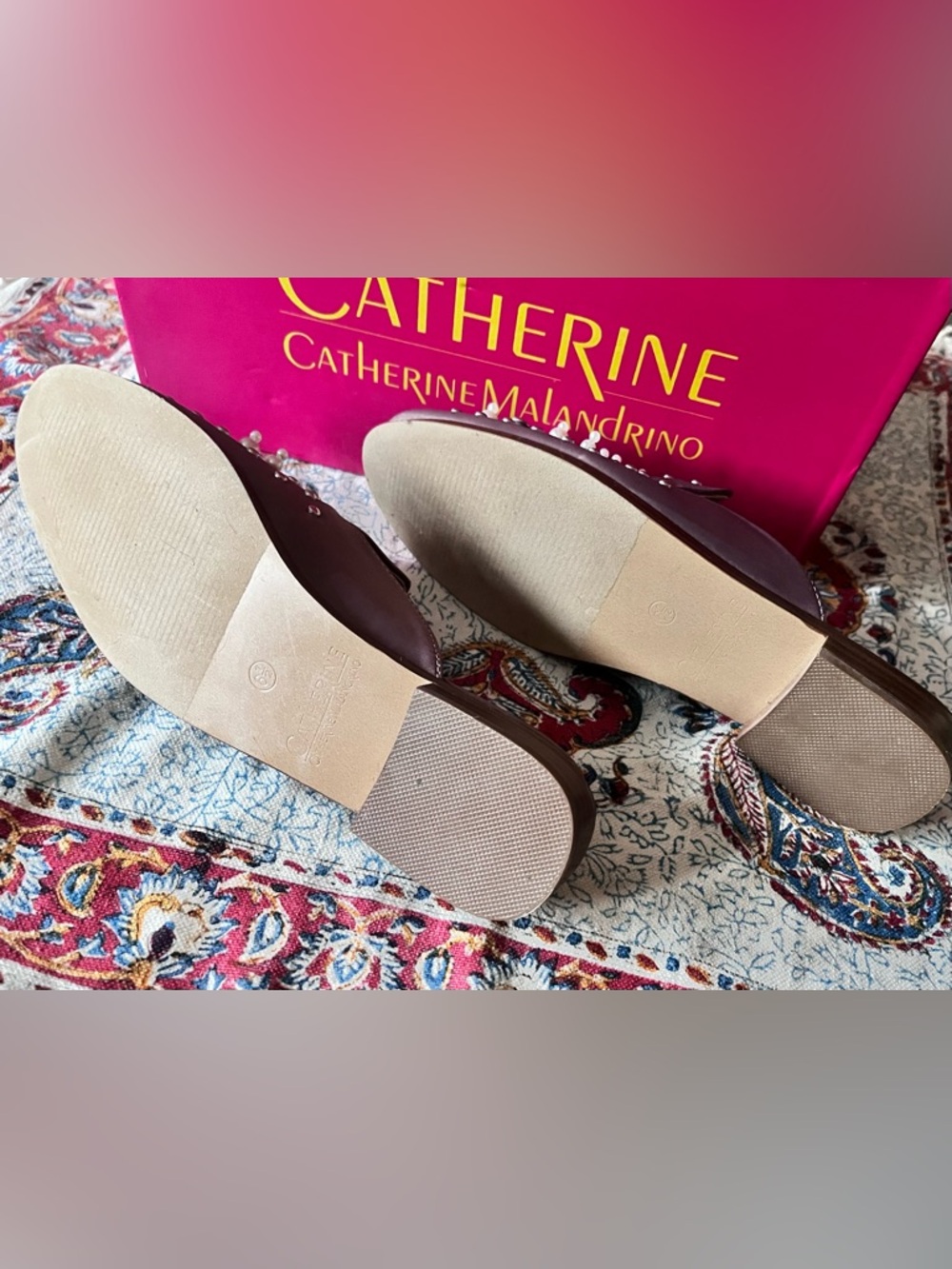CATHERINE MALANDRINO Pillary Pearl & Crystal Slip-On Mule - Picture 8 of 9